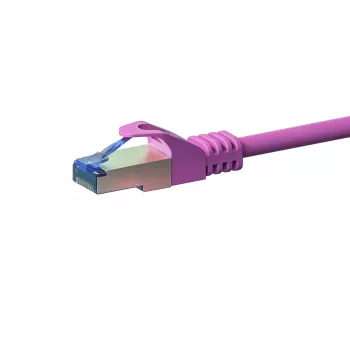 Câble réseau DSIT CAT 6a LSOH - S/FTP - 10 mètres - rose - câble patch