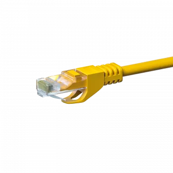 Câble de raccordement réseau DSIT CAT5e U/UTP, 1 m, jaune, 100 % cuivre, RJ45, Gigabit Ethernet