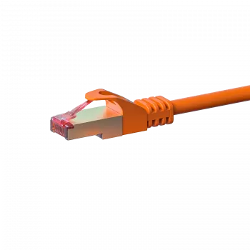 Câble de raccordement réseau DSIT CAT 6 S/FTP LSOH, 0,5 m, orange