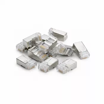 Connecteur réseau DSIT FTP RJ45 CAT5e pour câbles à âmes souples et massives - lot de 10
