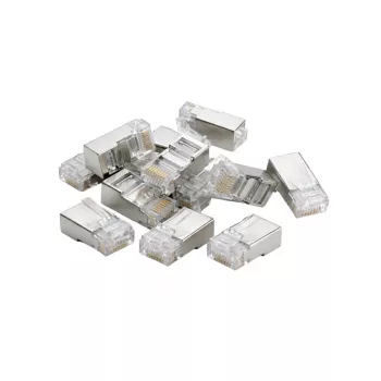 Connecteur réseau DSIT FTP RJ45 CAT6 pour câbles à conducteur massif - lot de 10