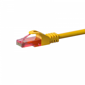 Câble réseau patch Ethernet DSIT CAT6 U/UTP, 1 m, jaune, 100% cuivre