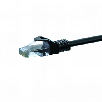 Câble de raccordement réseau DSIT CAT 6 U/UTP, 7,5 m, noir, CCA, RJ45, 1 Gbit/s, 250 MHz