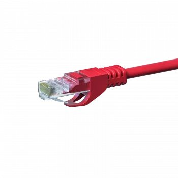 DSIT câble réseau CAT 5e U/UTP, 20 m, rouge, CCA, RJ45 vers RJ45, Gigabit Ethernet