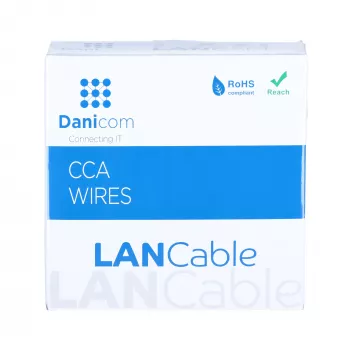 Câble réseau extérieur DSIT CAT5e U/UTP AWG 26/1 souple 100 m noir
