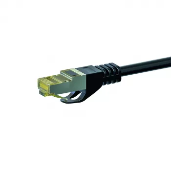 Câble de raccordement réseau RJ45 DSIT Cat.7 S/FTP PiMF, 30 m, noir