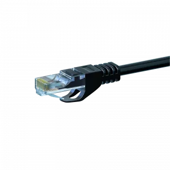 Câble réseau DSIT CAT 6 U/UTP 0,50 m noir CCA RJ45