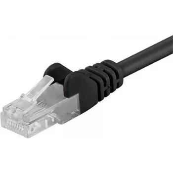 Câble de raccordement réseau DSIT CAT 5e U/UTP, 0,25 m, noir, CCA, RJ45, Gigabit Ethernet