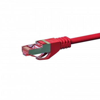 Câble de raccordement réseau DSIT CAT 6 S/FTP, LSOH, 0,25 m, rouge
