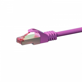 Câble de raccordement réseau DSIT Cat 6 S/FTP LSOH, RJ45, rose, 1,5 m