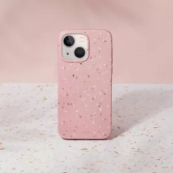 UNIQ Coehl Terrazzo Coque pour iPhone 14 Plus / 15 Plus, rose corail