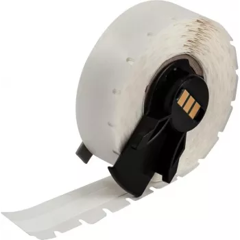 Étiquette en tissu vinyle repositionnable multi-usage BRADY M6C-375-498, blanche, 9,53 mm x 9,14 m