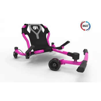 Jouet à roulettes pivotantes 360° EzyRoller Spinner X rose pour enfants de 4 à 12 ans
