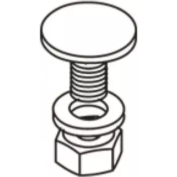 Legrand 616010 Fastening Set M10x25 Flat Round Head Screw and Washer Hot-Dip Galvanized
