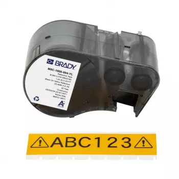 Étiquette vinyle auto-laminée BRADY BMP51/BMP53/M511, blanc/translucide, largeur 1 pouce, rouleau de 21 ft