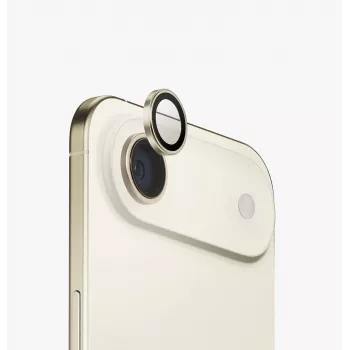 Protecteur d'objectif de caméra en aluminium UNIQ Optix avec applicateur pour Apple iPhone Air, or