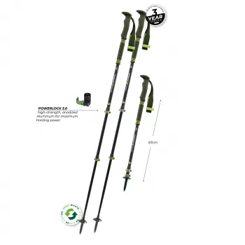 Bâtons de trekking Komperdell Carbon Pro Zero, verts
