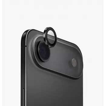 Protecteur d'objectif de caméra en aluminium UNIQ Optix avec applicateur pour Apple iPhone Air, noir