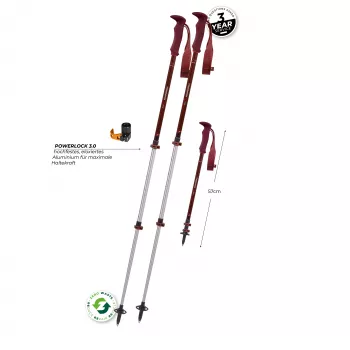 Bâtons de trekking Komperdell Trailmaster Zero Compact - Malbec