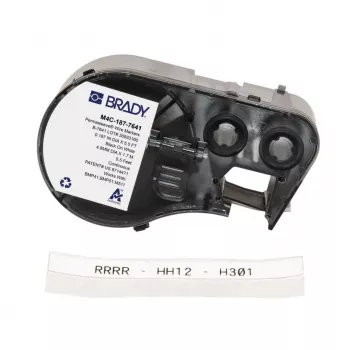 Gaine de repérage de fils thermorétractable à faible teneur en halogènes BRADY BMP41/BMP51/BMP53/M511, blanche, 38,1 mm x 6,4 m
