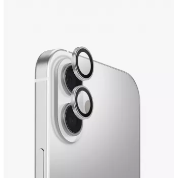 Protecteur d'objectif de caméra en aluminium UNIQ Optix pour iPhone 17 avec applicateur - argent