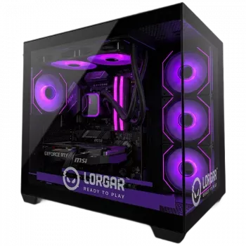 PC gaming LORGAR ADVANCED A201 - AMD Ryzen 5 7500F, GeForce RTX 5060 Ti 16GB, 32GB DDR5 6400MHz, SSD NVMe 1TB, alimentation 750W, AIO 240mm, noir