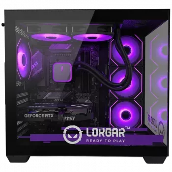 PC gaming LORGAR ADVANCED A201 - AMD Ryzen 5 7500F, GeForce RTX 5060 Ti 16GB, 32GB DDR5 6400MHz, SSD NVMe 1TB, alimentation 750W, AIO 240mm, noir