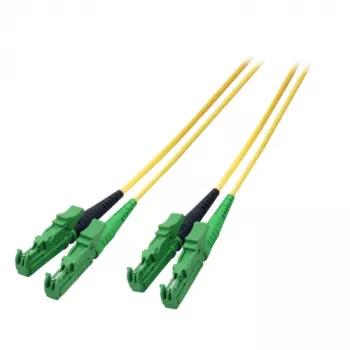 Câble de raccordement duplex EFB R&M E2000/APC vers E2000/APC OS2 monomode 3 m LSZH 3 mm Jaune G657A1 classe C