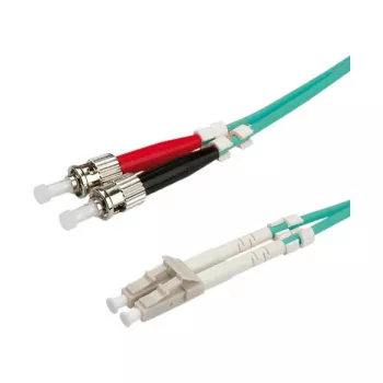 Câble de raccordement fibre optique VALUE 21.99.8725, LC vers ST, multimode OM3 50/125 µm, 5 m, turquoise