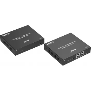 Extender KVM sur IP InLine® HDMI 4K/60Hz, 100m, ensemble (57886G)