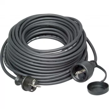 Rallonge de sécurité en caoutchouc renforcée KOPP ELEKTROTECHNIK 25 m, Schuko, H07RN-F, IP44, 16 A, noir