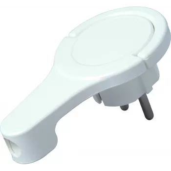 HEINRICH KOPP Fiche plate de sécurité en plastique, coudée, pour 3x1,5 mm², blanc arctique