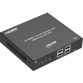 Extender KVM sur IP InLine® HDMI 4K/60Hz, 100m, récepteur (RX) (57886H)