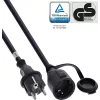 Rallonge à contact de protection InLine® Outdoor IP44, protection contre les contacts, 5 m