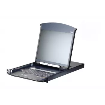 Commutateur KVM over IP LCD ATEN KL1108VN 8 ports 19 pouces, double rail, clavier US