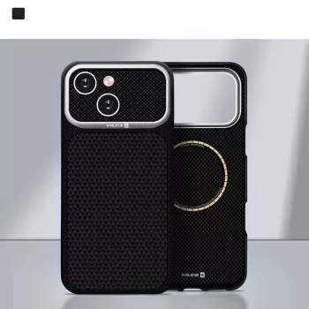 Coque MagSafe Evelatus Apple iPhone 15 Carbon Premium Edition noire