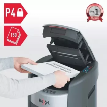 Destructeur de documents Rexel ShredMax AutoFeed+ 150X, P-4, 150 feuilles, bac 15 L