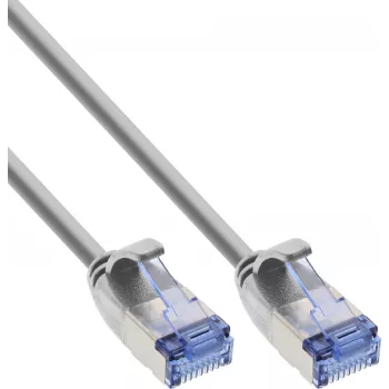 Câble patch InLine® Slim U/FTP PiMf Cat.6A, gris, 1,5 m