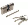 PSG 63.63030.MN Euro Profile Double Cylinder Lock, Solid Brass, Satin Nickel, 30/30 mm, 3 Keys
