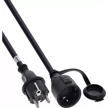 InLine® Rallonge prise de terre, extérieur IP44, protection contre les contacts, 3 m