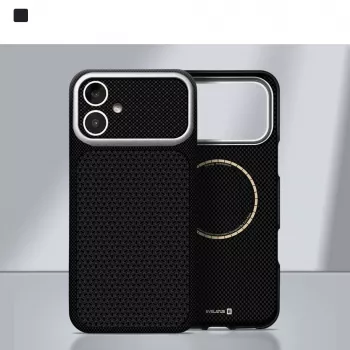 Coque MagSafe Evelatus Apple iPhone 16 Carbon Premium Edition noire
