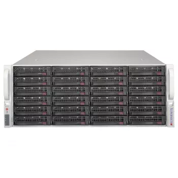 Châssis de stockage Supermicro SuperChassis CSE-846BE1C-R609JBOD 4U 24 baies hot-swap SAS3/SATA3 JBOD avec alimentations redondantes 600W Platinum