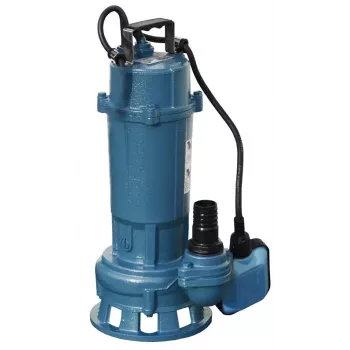 Pompe submersible pour eaux chargées Fury 1500W avec turbine, 25000 L/h, hauteur de refoulement 12 m, interrupteur à flotteur automatique
