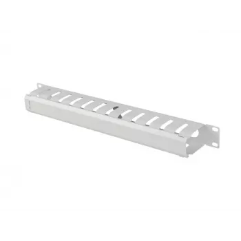 Lanberg 19 inch 1U Cable Organizer with Cover Type A Grey