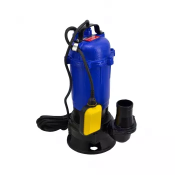 Pompe submersible AWTOOLS 1050W pour eaux usées avec broyeur et flotteur, 18000 L/h, hauteur de refoulement 10 m, fonte