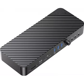 ORICO DKA22-V1-EU-BK-EP station d'accueil USB-C 10Gbps DisplayLink avec 4 écrans 4K@60Hz et Power Delivery 60W