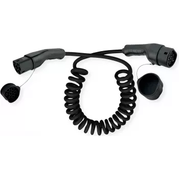 ROLINE EV Charging Cable Spiral Type 2 3-Phase 32A 22kW 3m