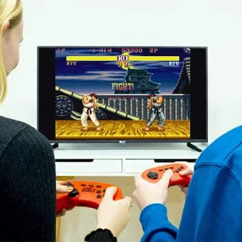 FIZZ CREATIONS Street Fighter II Duel Retro Arcade Console with 621 Games, HDMI/AV, 2 Controllers
