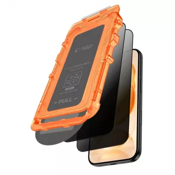 Protection d'écran en verre trempé Spy+ Privacy Tech-Protect Quick Set lot de 2 pour iPhone 18 Pro