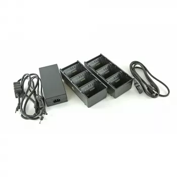 Zebra 3-Slot Battery Charger Connected via Y Cable - Batterieladegerät - Ausgangsanschlüsse: 3 - Vereinigte Staaten (Packung mit 2)